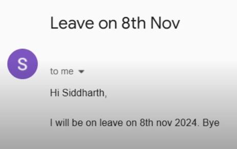 Gen z employee leave email
